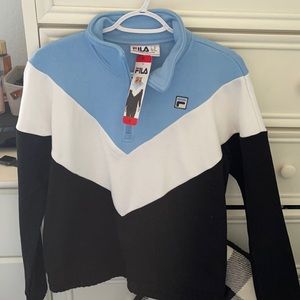 FILA hoodie throw over with small zip up